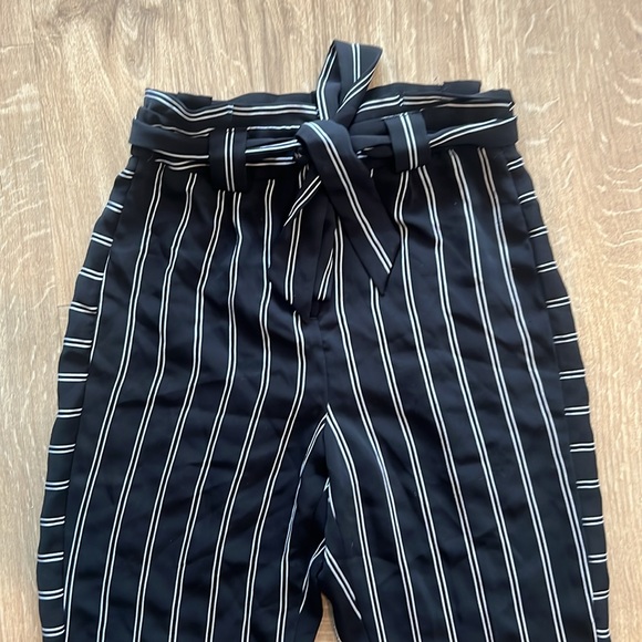 Black and white striped trouser / work pant - Picture 2 of 4